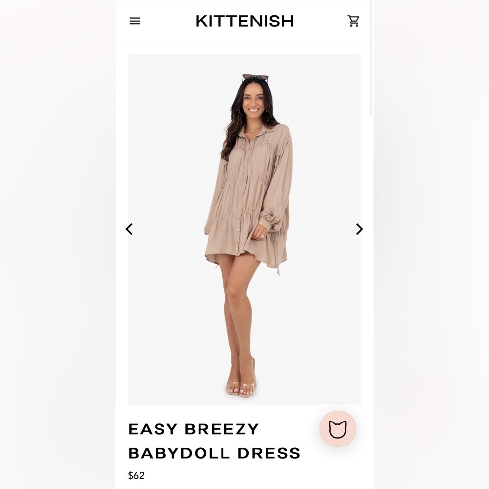 Kittenish easy breezy babydoll dress